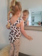 Bañador sin mangas con volantes de leopardo para niños pequeños, traje de baño de una pieza, conjuntos de playa