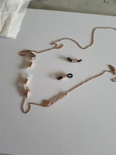 Cadena de vasos de acero inoxidable personalizada para mujer, correa para gafas de sol, cadena con nombre personalizado, joyería personalizada