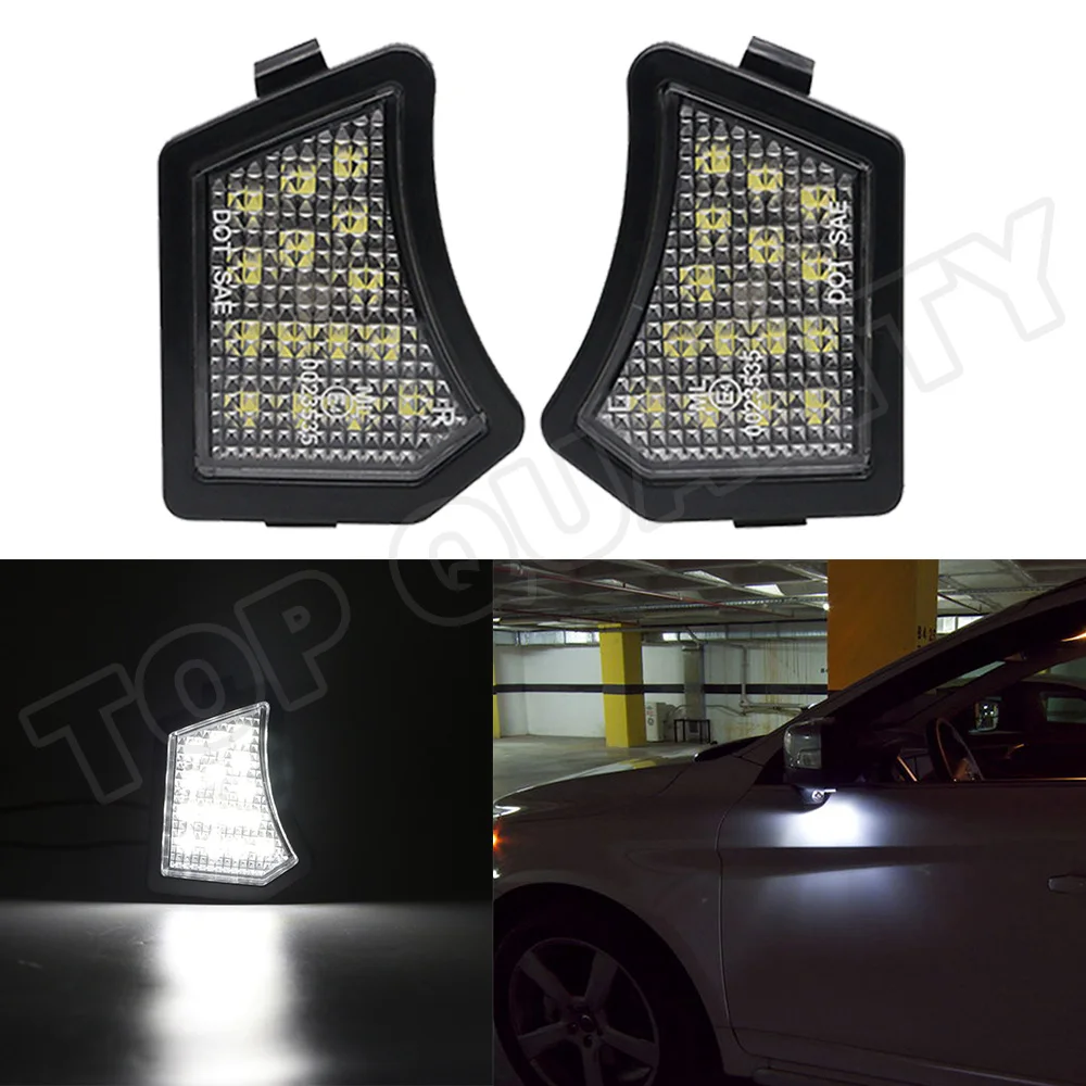 2x Led Under Mirror Puddle Lights For Volvo V40 V50 V60 V70 C30 C70 S40