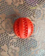 Bola de juguete interactiva para perro, Bola de goma natural con fugas, Limpieza de dientes, 5cm/7cm/11cm, nueva mascota de sandía