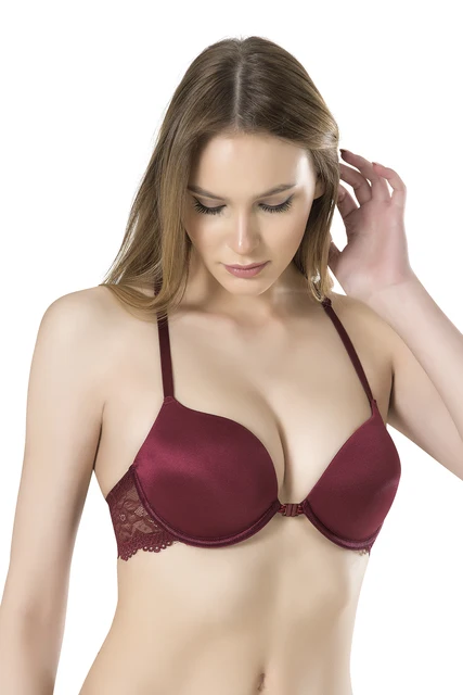 Extra Padded Push Up Underwire Bra Burgundy 3050 - AliExpress