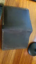 Cartera Vintage Crazy horse hecha a mano de cuero genuino para hombre, billetera corta de cuero grabado, monedero, clip para dinero