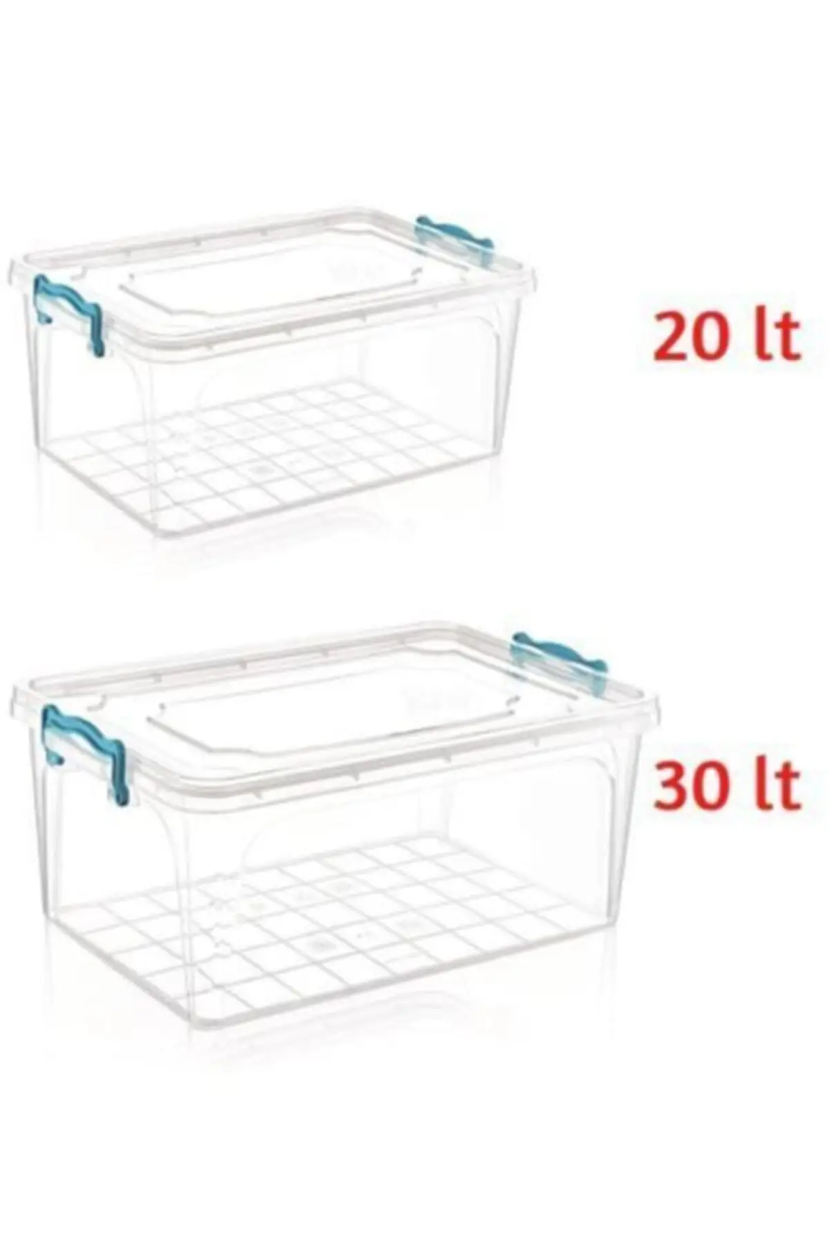 

Kivi Home Multi-Purpose Food Storage Box with Lid 20lt + 30lt 2 Pieces