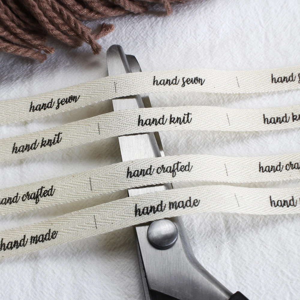 12X60mm,Cotton Twill webbing,Flat or Folded labels,Printed ...