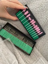 Broca de clavo de cerámica para manicura, 1 Juego de limas de lana de diamante para manicura de cuarzo, herramienta de Arte de uñas GL1560