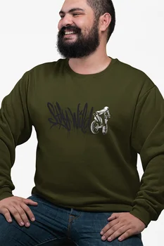 

Angemiel Wear Stay Wild Motorcycle Green Men 'S Sweatshirt