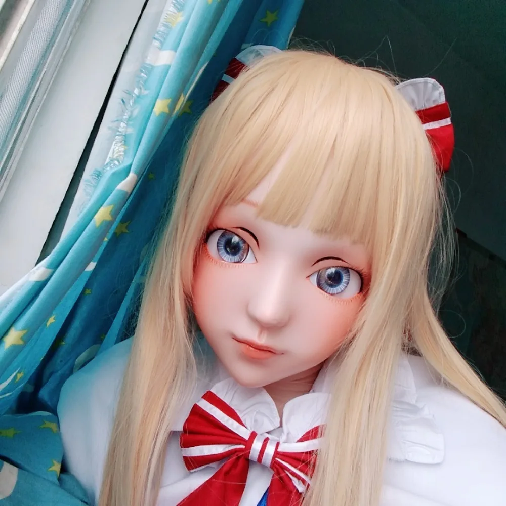 RK9173) Одежда высшего качества для наращивания на всю голову ручной работы смолы Косплэй японский ролевая игра Kigurumi маска Трансвестит кукла трансгендерная маска