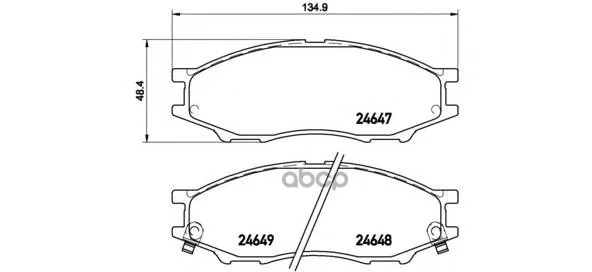 P56083_колодки Дисковые Передние! Nissan Sunny 1.5-2.0 98 Brembo P56083 Brembo арт. P56083