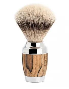

MÜHLE silvertip badger handle material made of spalted beech