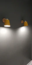Wall-Lights Bedside Wooden Bedroom Nordic-Macaroon Modern Ce E27 for 6-Color Steering-Head