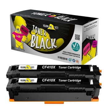 

2pcs Toner Cartridge CF410X CF411X CF412X CF413X Compatible for HP Color LaserJet Pro MFP M477fdn MFP M477fnw M452nw Printer