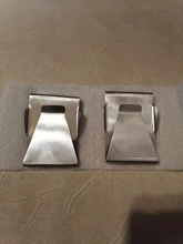 Billetera con Clip de acero inoxidable 2021, billetera con Clip para billetes, tarjeta de identificación, doble cara, multiusos, dinero en efectivo