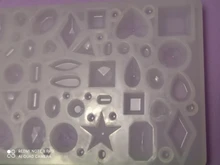 DIY espejo joyería cristal molde de resina epoxy amor geometría Luna variedad piedra preciosa colgante molde