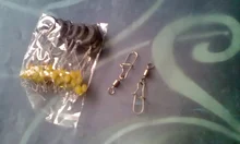 Pivote de pesca giratorio con broche, conector giratorio, accesorios de pesca de carpa, 20 unids/lote, 2 #4 #6 #8 #10 #