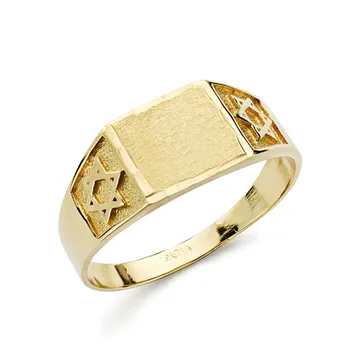 

Stamp 18k gold square cadet [AA2436]