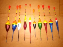 Juego de flotadores de pesca, boya, palo de luz de pesca, oscilante, tamaño variado, Color, accesorios de boya, 10 unids/lote