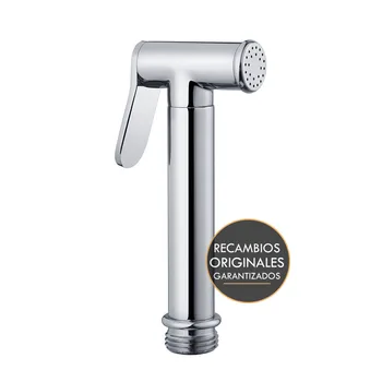 

Kibath shower handle for hydro toilet brush bidet. Made of polished chrome finish brass. With push-button water outlet