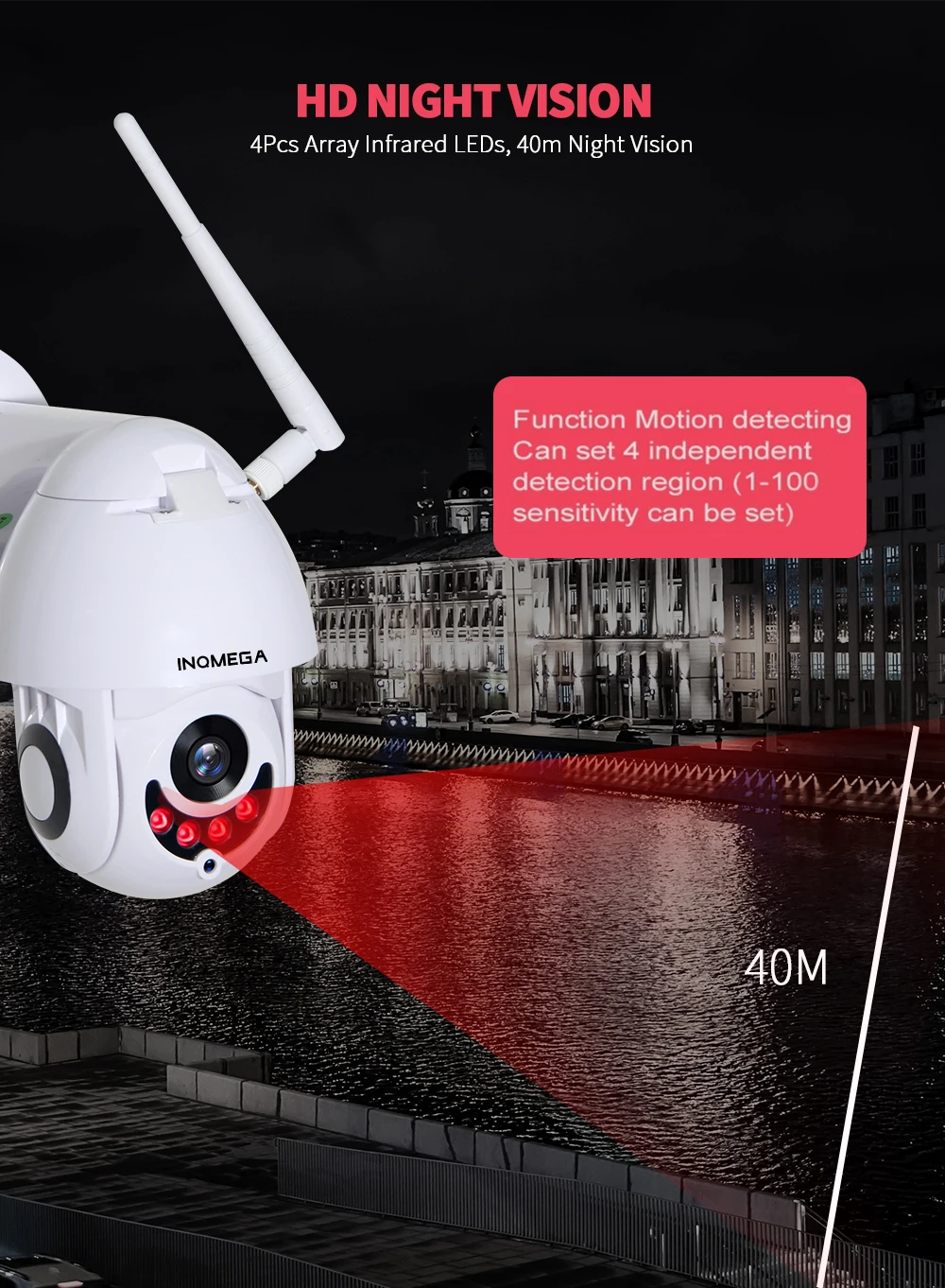 INQMEGA 1080P HD PTZ IP камера wi-fi-камера для использования на улице супер скоростная купольная CCTV Камера Безопасности s onvif-камера P2P APP XM