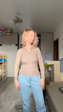 Suéter de punto con cremallera para mujer, jerseys de cuello alto, jerseys básicos de otoño e invierno, ropa negra ajustada para mujer 2021