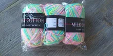 Wool-Yarn Scarf-Hat Sweater Craft Crochet Hand-Knitted Milk Warm Soft Baby Cotton 50g/pc