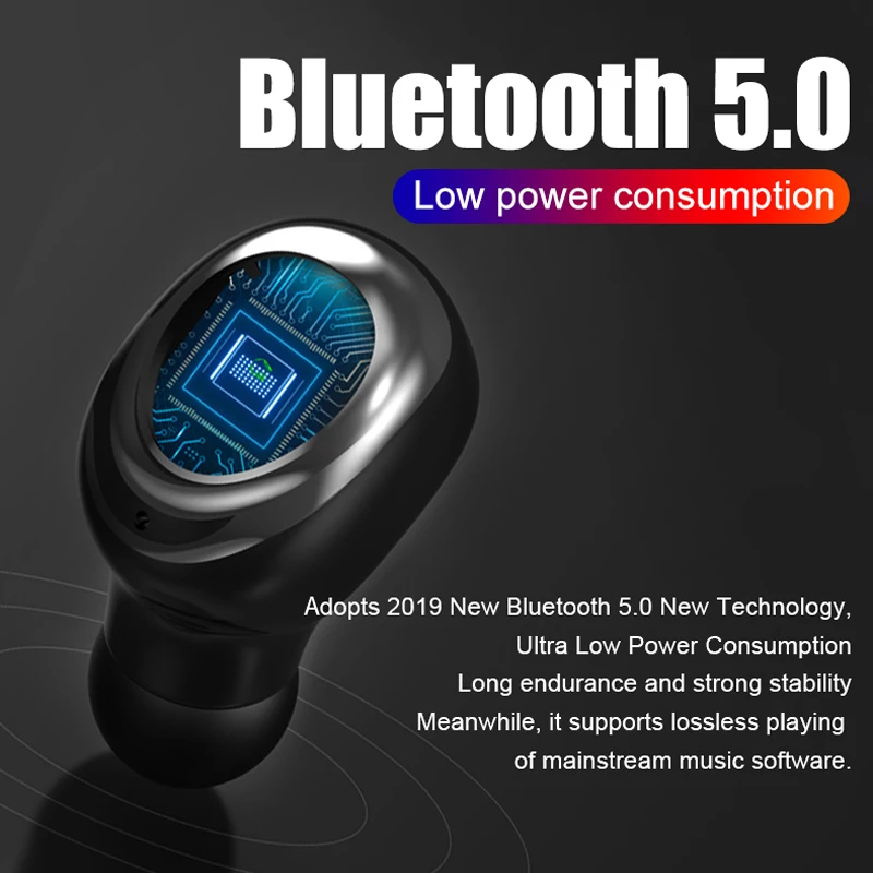 Беспроводные наушники Bluetooth 5,0 TWS наушники светодиодный дисплей ...