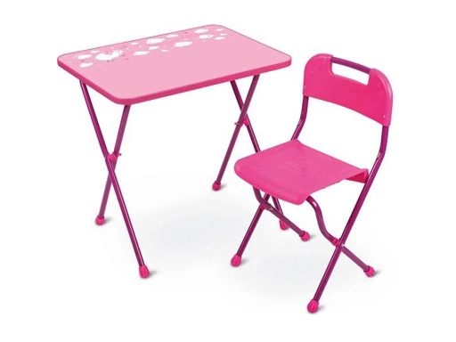 Комплект КА2/Р &quotАлина&quot ЛДСП (стол+стул) розовый |