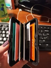 Caja de tarjetas de visita antirrobo RFID con impresión en Color a la moda para mujer, tarjetero con bolsillo para tarjetas de crédito, tarjetero de aluminio resistente al agua