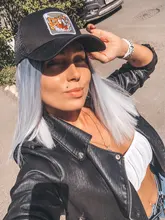 Fave-peluca sintética de fibra resistente al calor para mujer, pelo liso con ombré Bob negro y gris, longitud hasta el hombro, parte media, fiesta de Cosplay