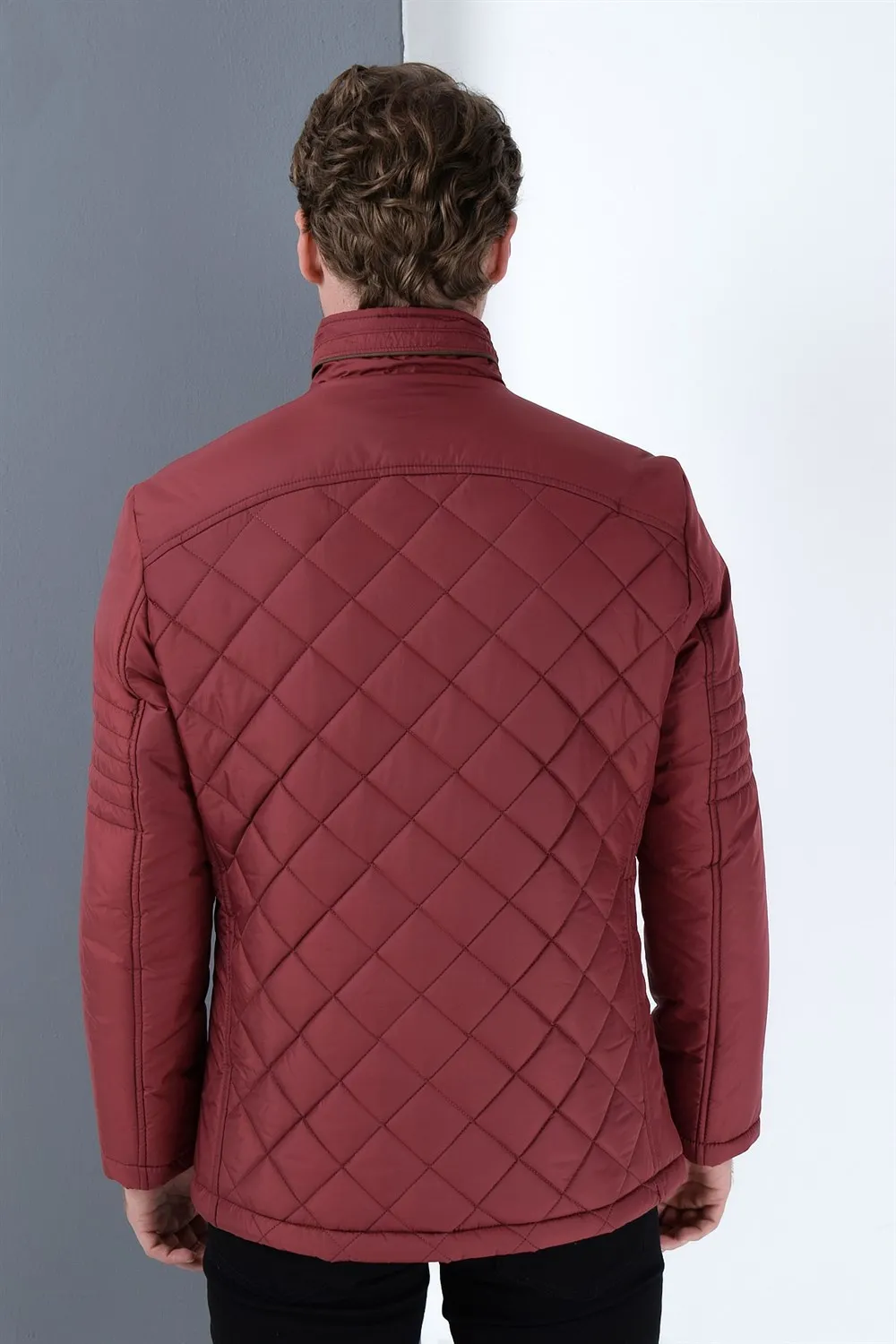 M8616 Пальто DEWBERRY-бордовый