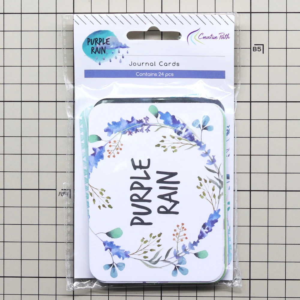 Creative Path Purple Rain Kleine Scrapbooking-Karten aus Pappe, doppelseitige dekorative Tagebuchkarten, Verzierungen zum Basteln – Detail 1