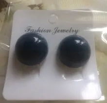 Pendientes de resina con Clip para mujer, joyería coreana, grandes, geométricos, redondos, sin perforación, color verde y rojo