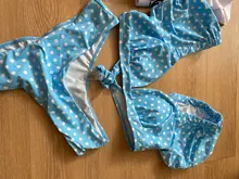 Female Swimsuit Bikini-Set Mid-Waist Two-Pieces Polka-Dots Swim-V1909 Women V-Neck NEW