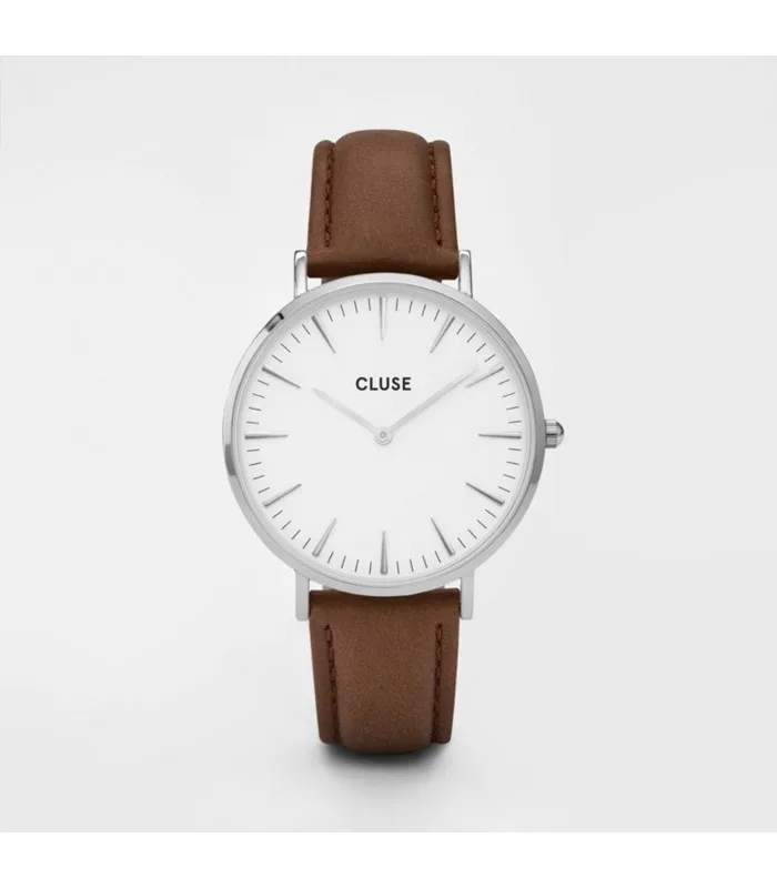 CLUSE часы THE bohйme серебристый белый/коричневый CL18210