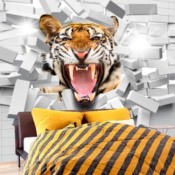 

Wall mural-Tiger Jump - 350x245 cm