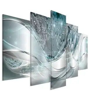 

Picture-Modern Dandelions (5 Parts) Blue Wide