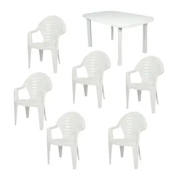

1 Conjunto Table Viana Rectangular 6 CHAIRS Viana Green