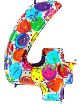 

Balloon Number 4 100cm Party-Foil Polyamide-G85944