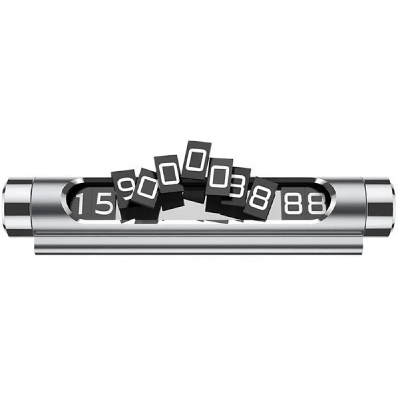 Parking card Baseus All Metal Temporary Parking Number Plate ACNUM-C0S(Silver