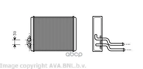 Радиатор Отопителя Volvo 400/460/480 1.6-2.0/1.9td 88-96 Ava Voa6084 Ava арт. VOA6084