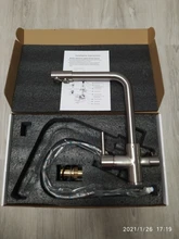 Tap Kitchen-Sink-Faucet Purified Water-Rotation White Deck Cold-Mixer Dual-Handle Black