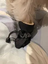 4 unidades/juego de zapatos de lluvia antideslizantes de Cachemira suave y cálida para mascotas, calzado suave a prueba de viento para perros y mascotas, zapatos impermeables antideslizantes