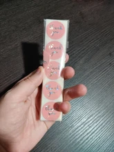 Pegatinas de agradecimiento láser para paquete de regalo, etiquetas de sellado rosa y negro, adhesivo redondo de papelería, 500 Uds.