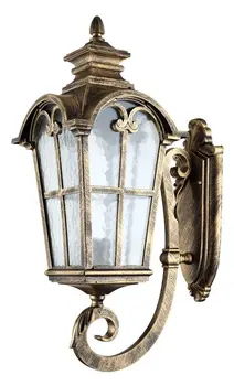 

Garden Park lamp Feron pl5102 four-sided on the wall up 100W 230V E27. black gold 11527