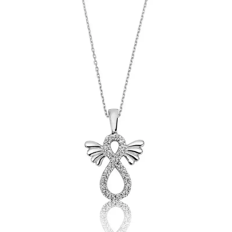 

Silver Leaf Infinity Ladies Necklace