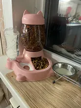 Alimentador automático de mascotas, para perros y gatos, depósito de comida de 2.2L y de agua de 528ml, suministro lento de comida