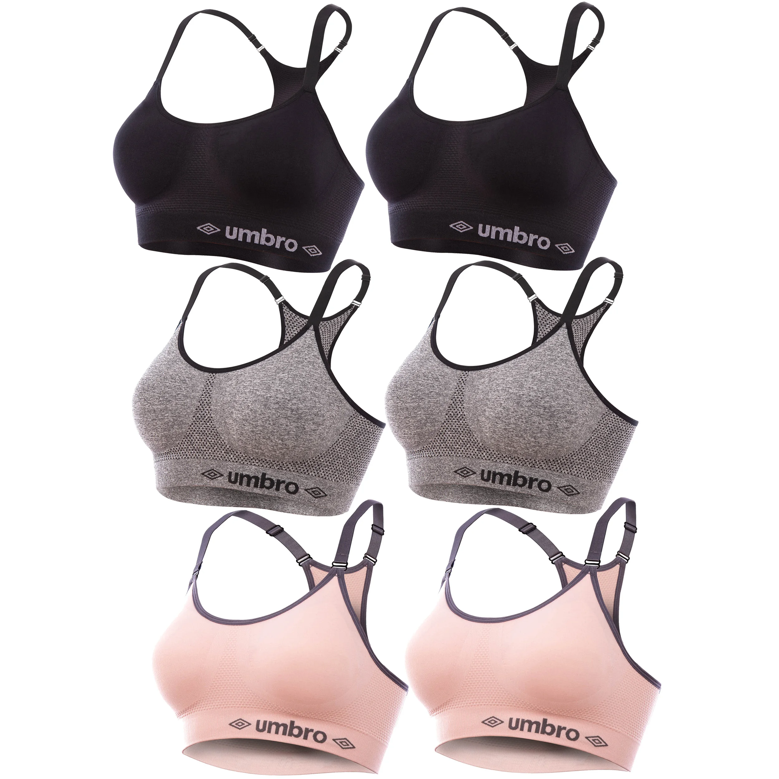UMBRO sports bras pack 3/6 or women's singles