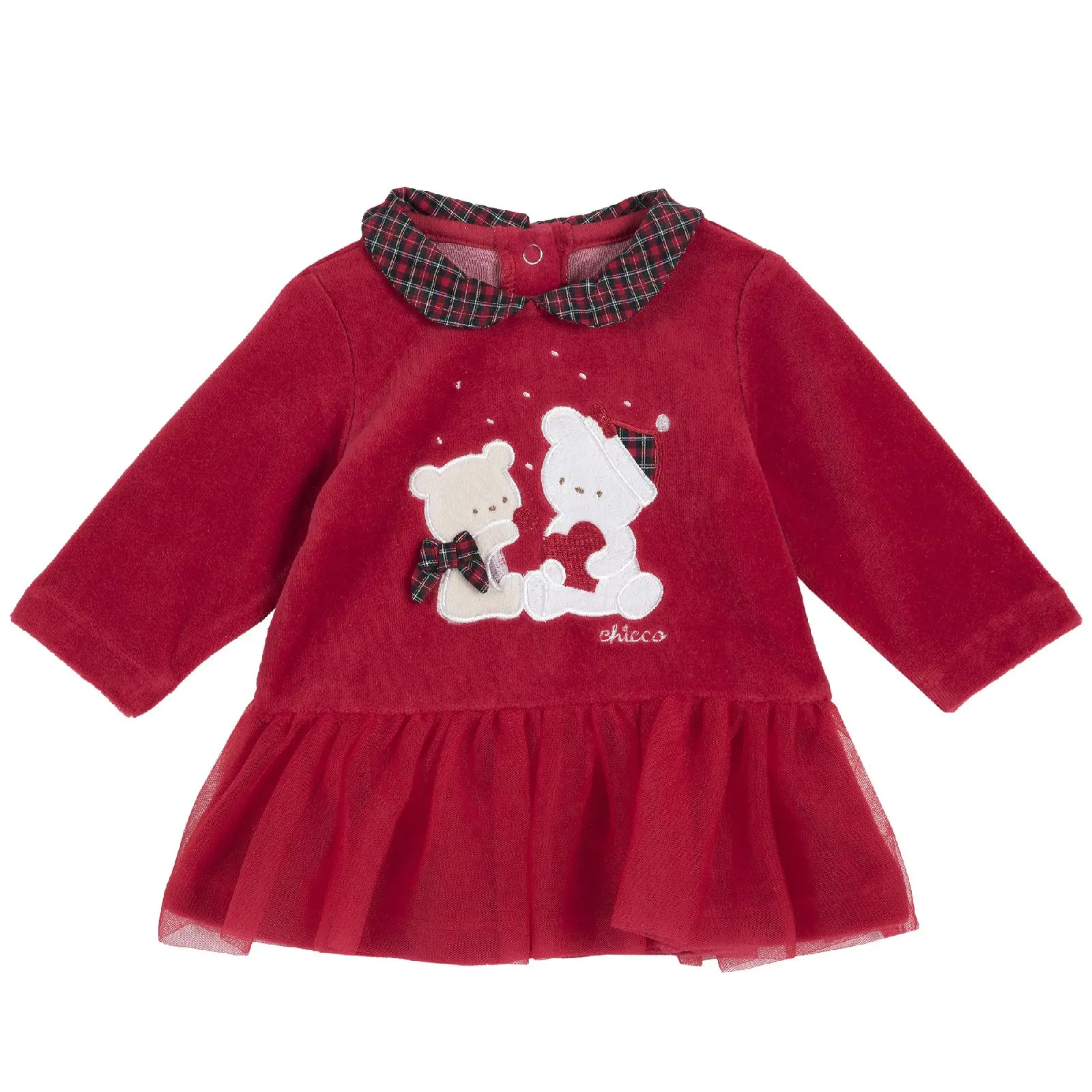 Chicco dress, long sleeve, color red 