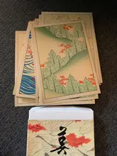 Monet-set de 30 hojas de sobres para postales de artistas famosos, tarjetas postales en inglés, ilustraciones, Serie de Museo de Arte, Picasso, Van Gogh