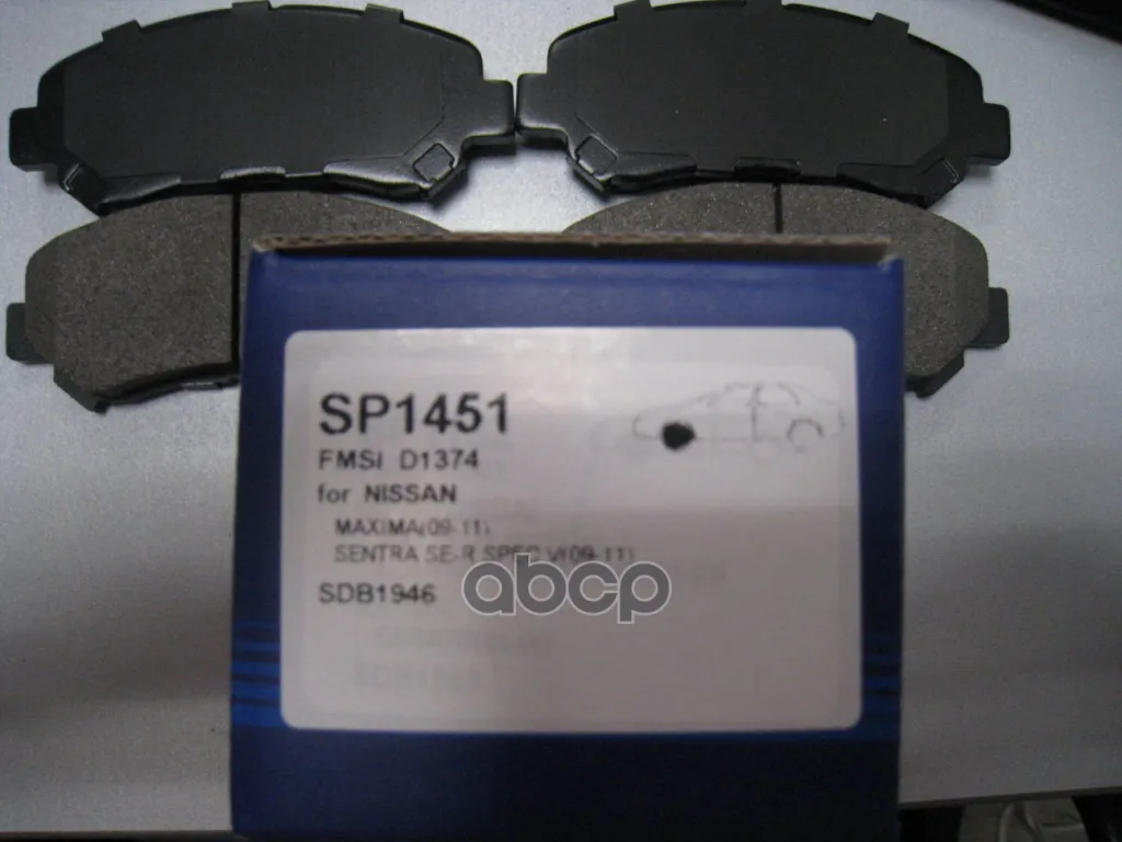 Колодки Тормозные Nissan Qashqai 1.6/2.0 07-/X-Trail 07- Передние Sangsin Brake Sp1451 Sangsin brake арт. SP1451