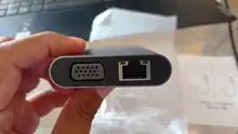 HUB USB Docking Estación de tipo C adaptador USB 3,0 4K HDMI compatible con VGA RJ45 10 en 1 Convertidor para el Macbook Pro con Thunderbolt 3